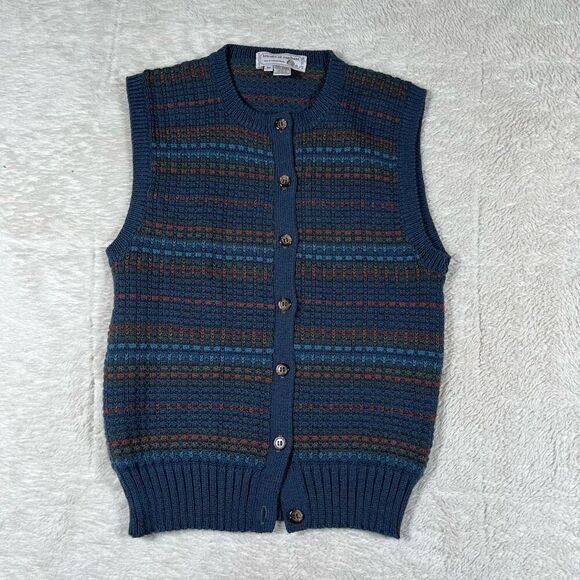 Vintage Tricots St Raphael Country Shop Marshall Fields Argyle Sweater Vest - Picture 1 of 6